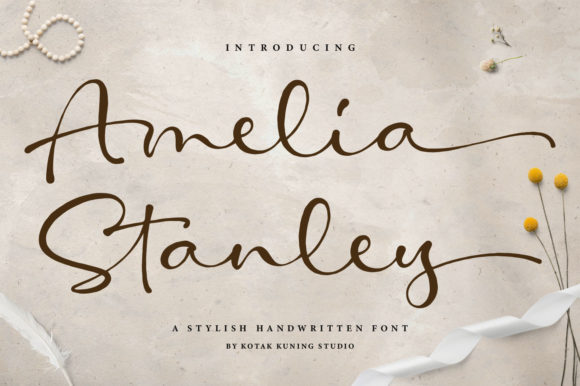 Amelia Stanley: A Flowing Script Font for Elegant Branding