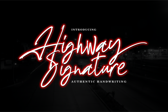 Highway Signature: A Handwritten Font for Web Design