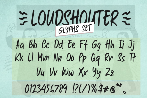 Loudshouter Font: A Handwritten Typeface for Bold Brands