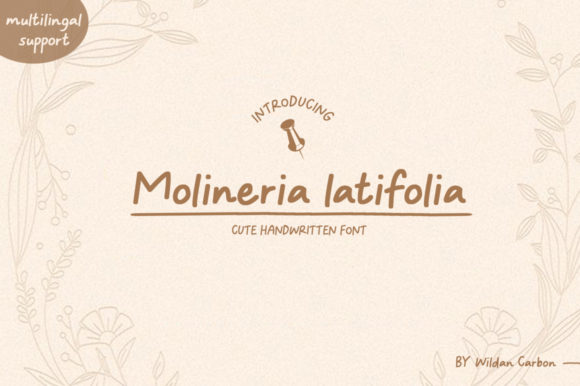 Molineria Latifolia: A Handwritten Typeface for Editorial Design