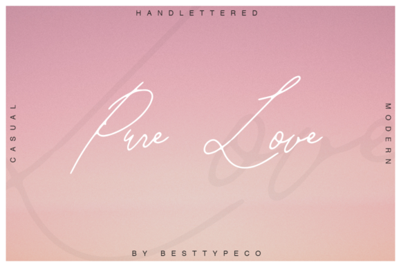 Pure Love Font for Modern Web Design