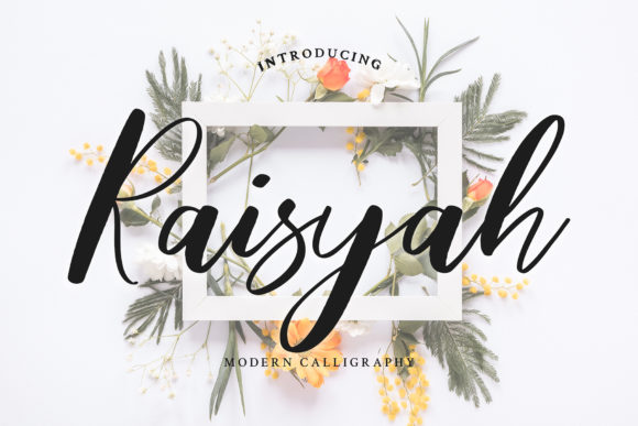 Raisyah: An Elegant Script Font for Editorial Design