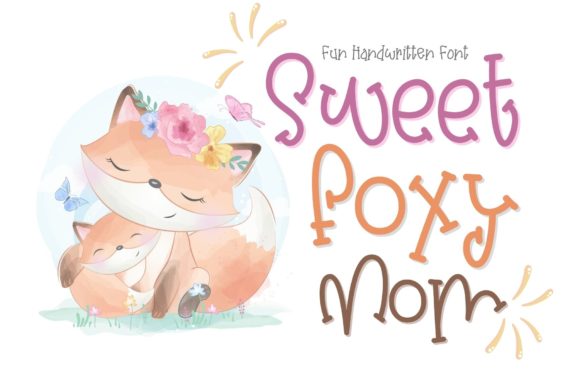 Sweet Foxy Mom: A Playful Handwritten Font for Makers