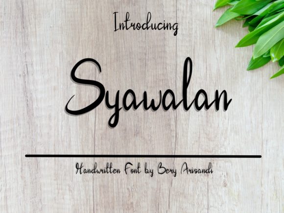 Syawalan: A Handwritten Font for Authentic Branding